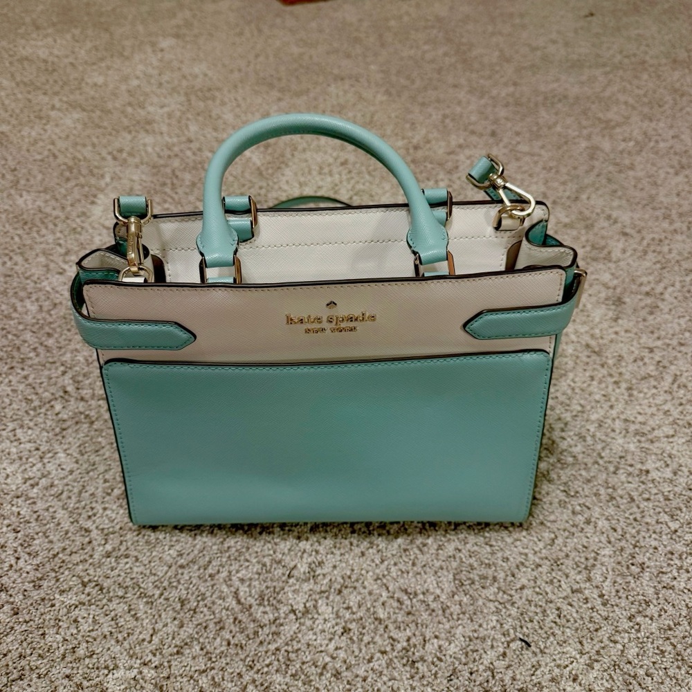 Kate Spade Blue and White Satchel - Picture 2 of 5